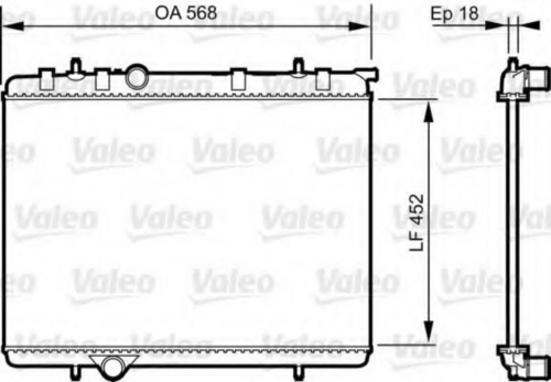 Радиатор охлаждения двигателя VALEO 735090