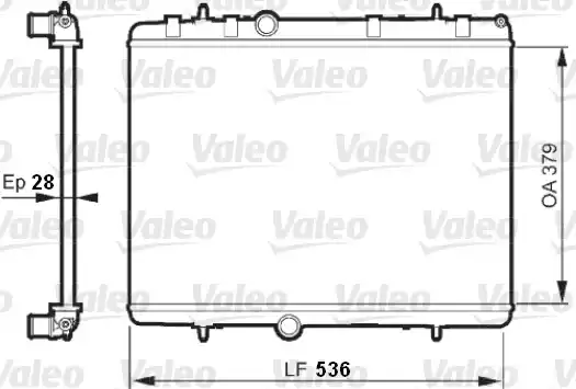 Радиатор охлаждение двигателя VALEO 735608