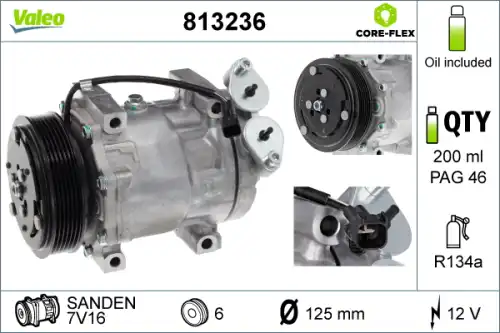 Компрессор кондиционера VALEO 813236
