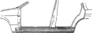 Порог кузова VAN WEZEL 4337103