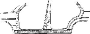 Порог кузова VAN WEZEL 5824104