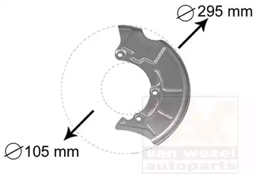 Кожух тормозного диска VAN WEZEL 5888371
