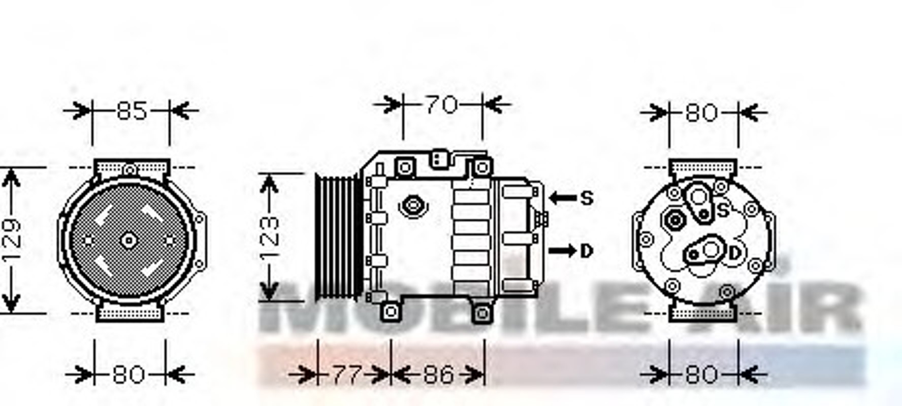 Компрессор кондиционера VAN WEZEL 1800K378