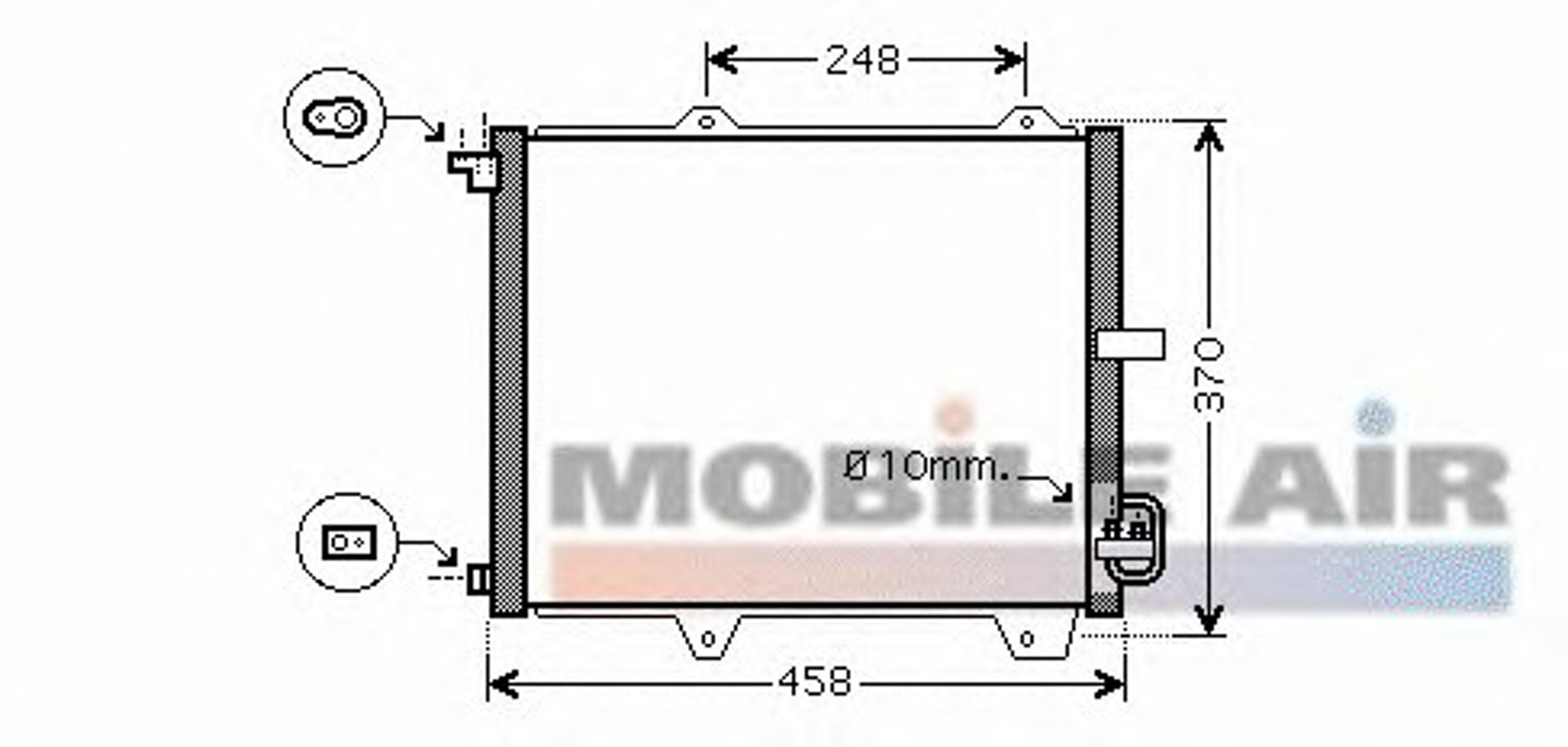 Радиатор кондиционера VAN WEZEL 52005088