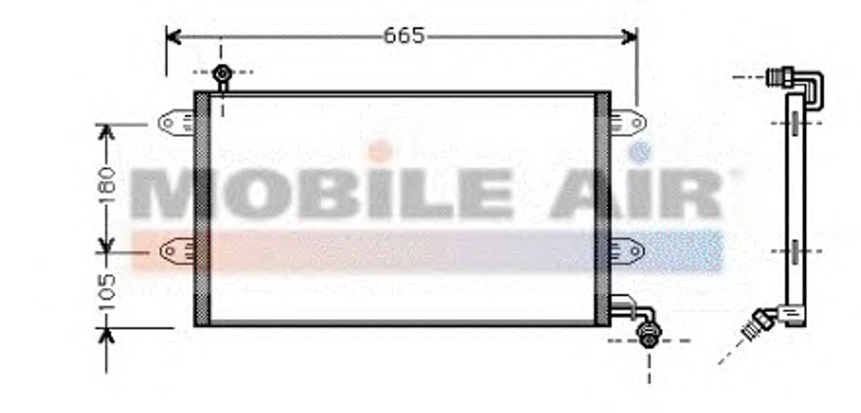 Конденсатор кондиционер VAN WEZEL 58005137