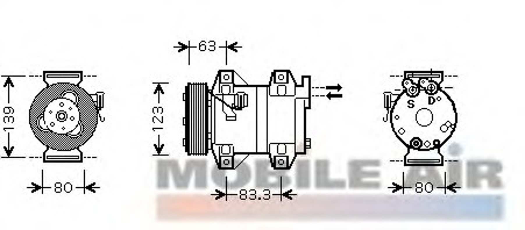Компрессор кондиционера VAN WEZEL 5900K121