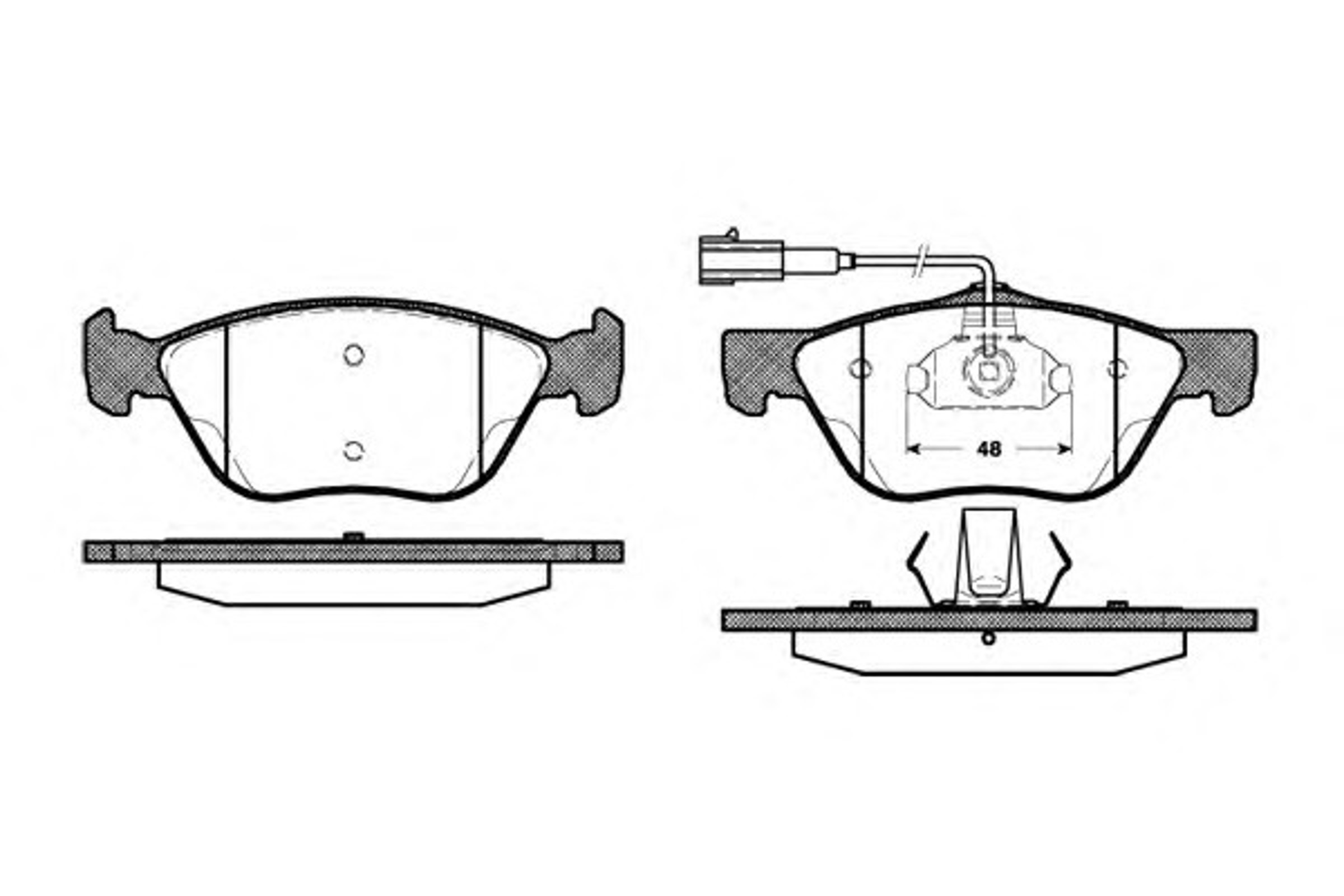 Колодки тормозные дисковые WOKING P4893.22