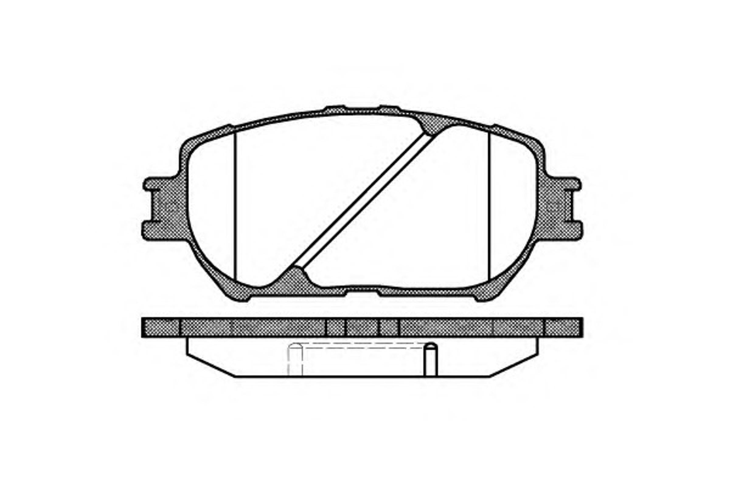 Комплект тормозных колодок дисковый тормоз WOKING P9843.00