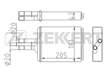 Радиатор печки ZEKKERT MK-5077