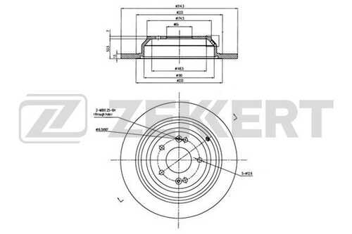 Диск тормозной ZEKKERT BS6183
