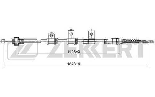 Тросик cтояночного тормоз ZEKKERT BZ1051