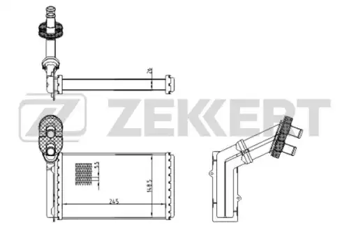 Радиатор печки ZEKKERT MK5032