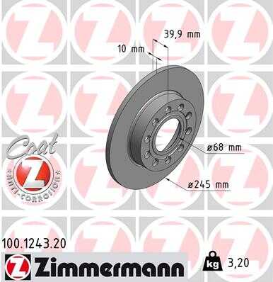 Тормозные диски ZIMMERMANN 100.1243.20