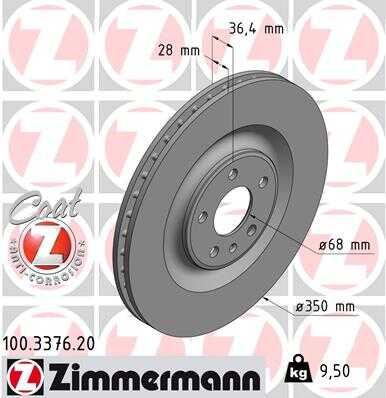 Тормозные диски ZIMMERMANN 100337620