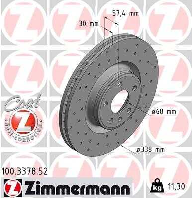 Тормозные диски ZIMMERMANN 100.3378.52