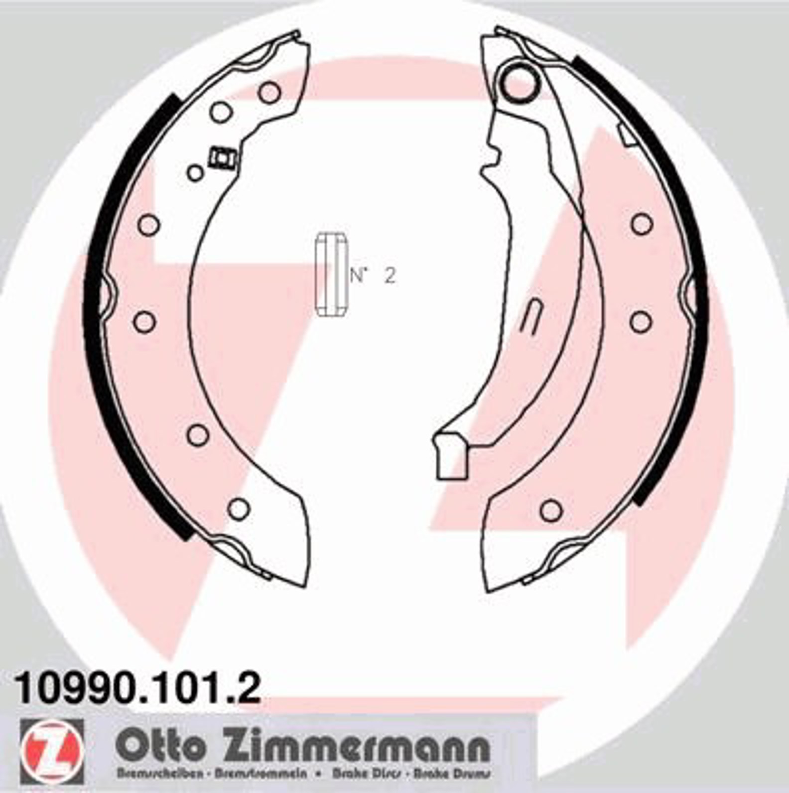 Колодки тормозные барабанные ZIMMERMANN 10990.101.2