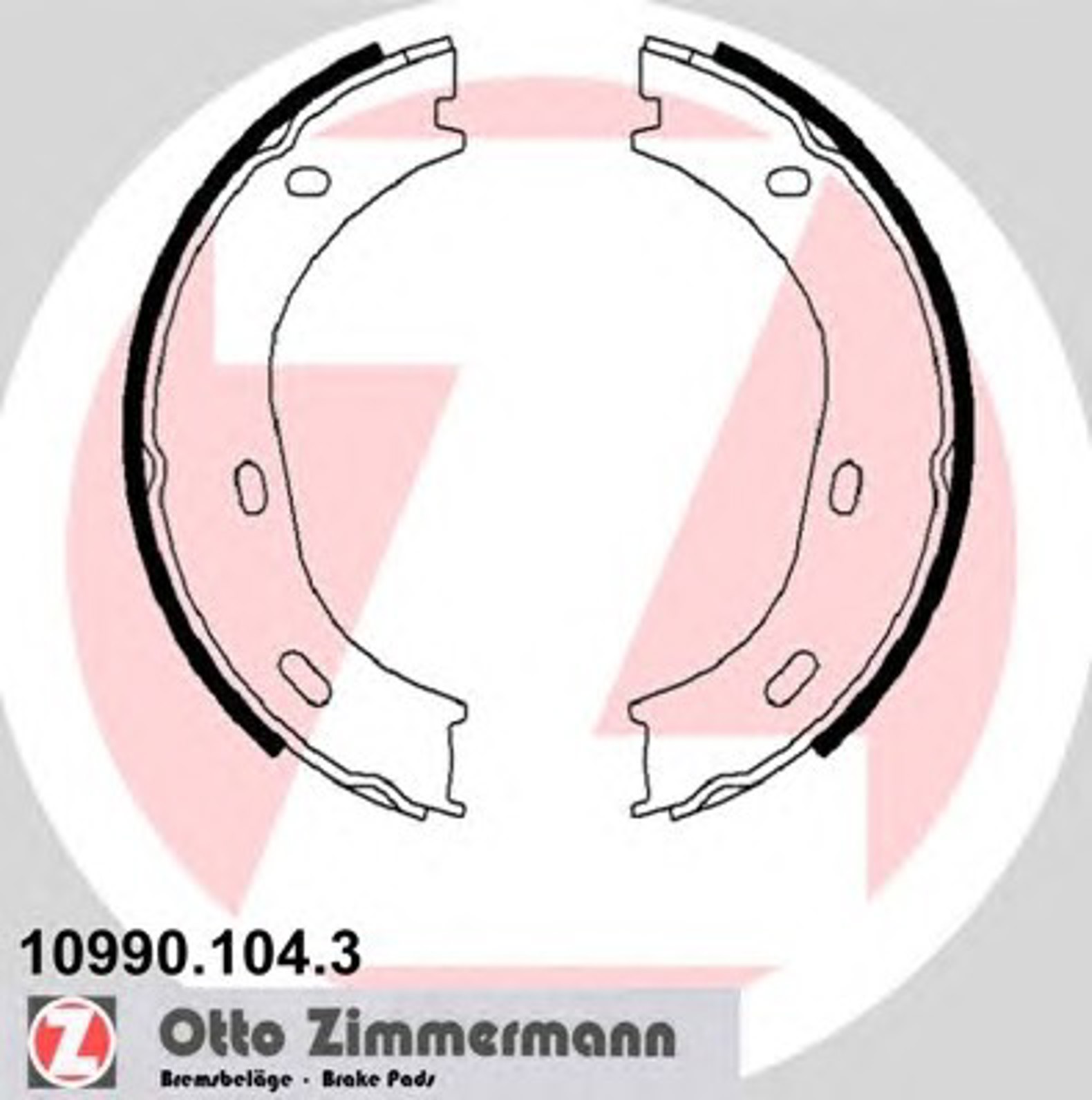 Колодки тормозные барабанные ZIMMERMANN 10990.104.3
