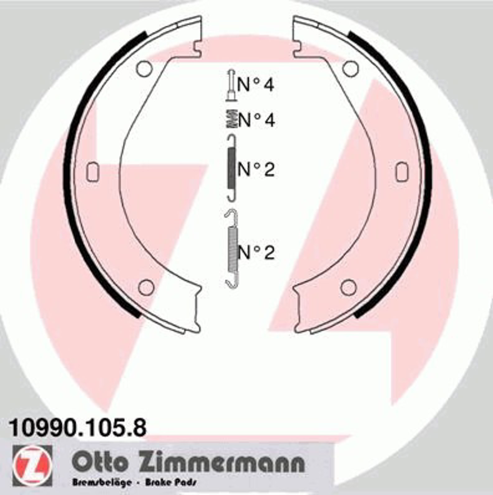 Барабан тормозной ZIMMERMANN 10990.105.8