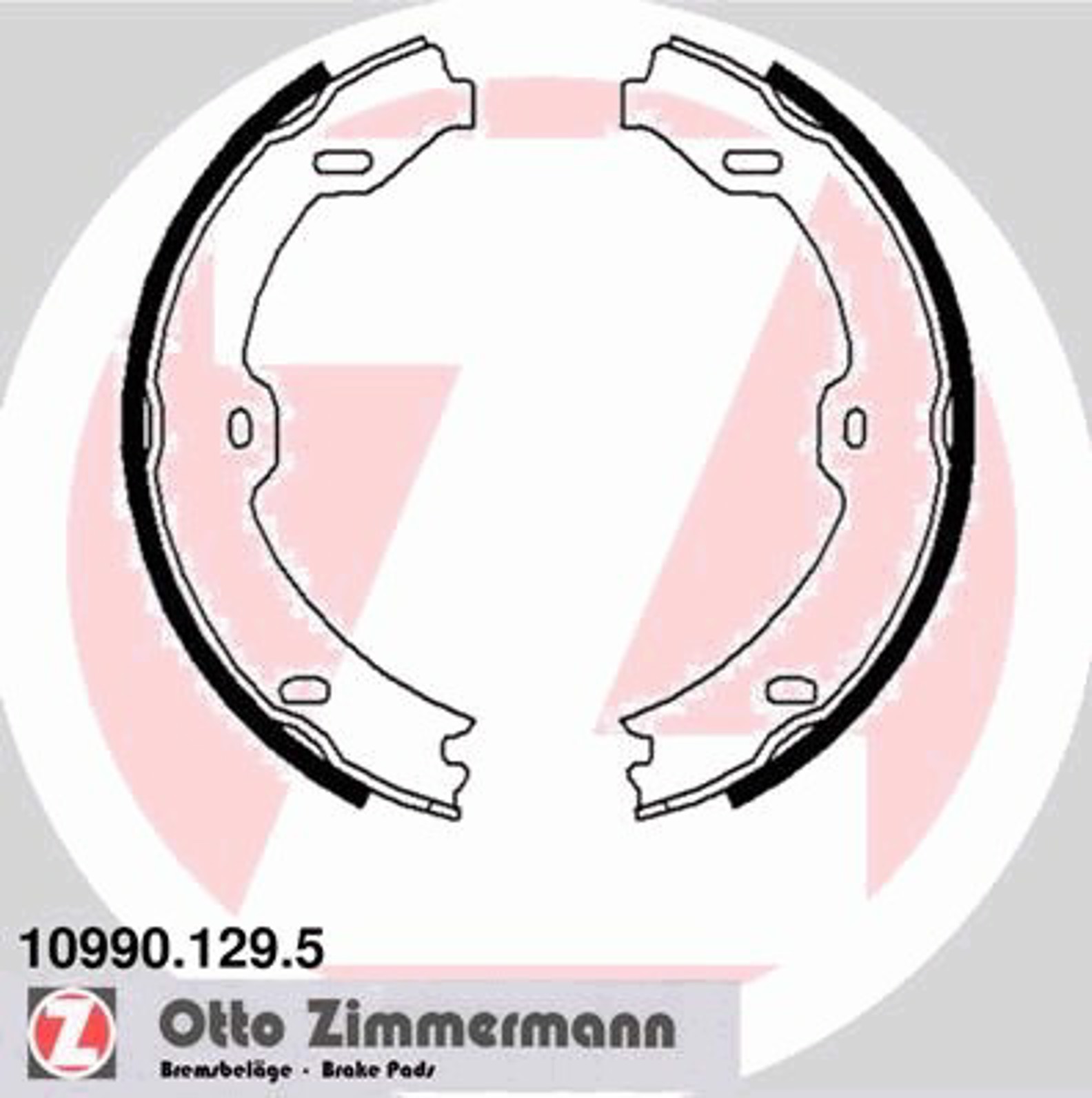 Колодки ручника ZIMMERMANN 10990.129.5