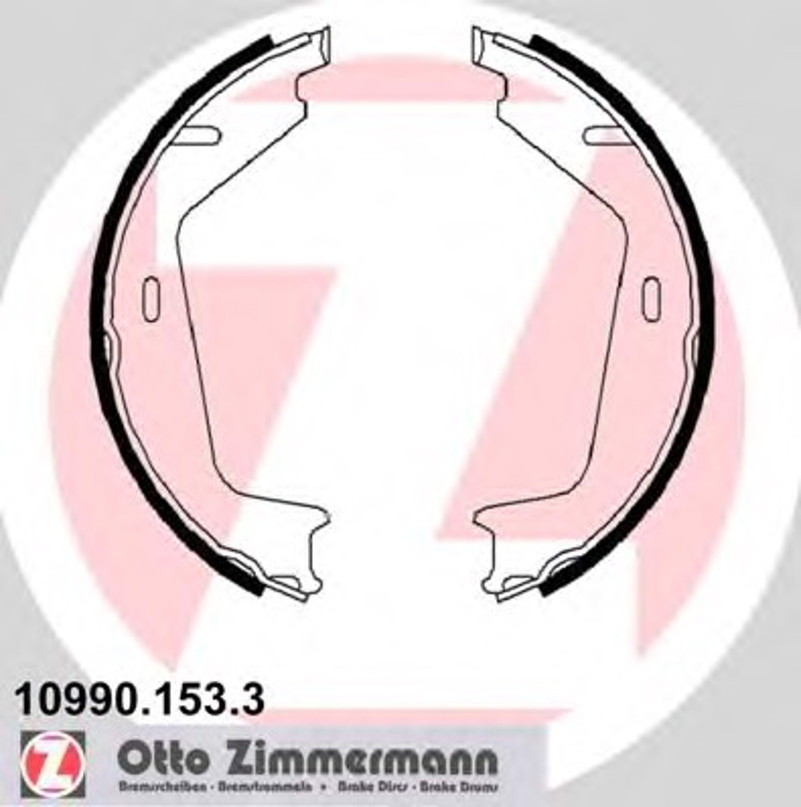Колодки ручника ZIMMERMANN 10990.153.3