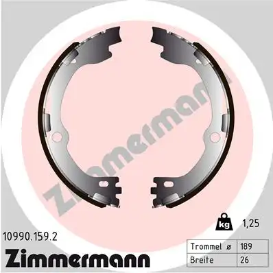 Колодки торм бараб kia sorento iii (um) 15- ZIMMERMANN 10990.159.2