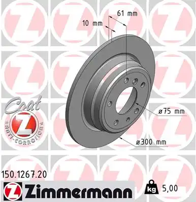 Тормозные диски ZIMMERMANN 150.1267.20