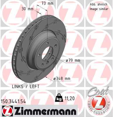 Диск торм bmw black z l ohne abe ZIMMERMANN 150.3441.54