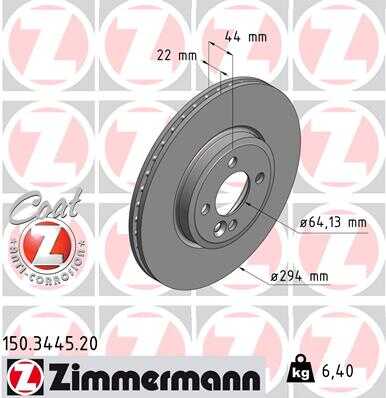 Тормозные диски ZIMMERMANN 150.3445.20