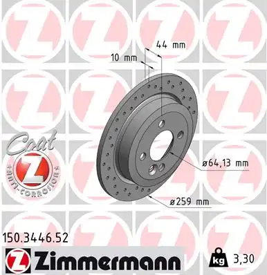 Тормозные диски ZIMMERMANN 150.3446.52