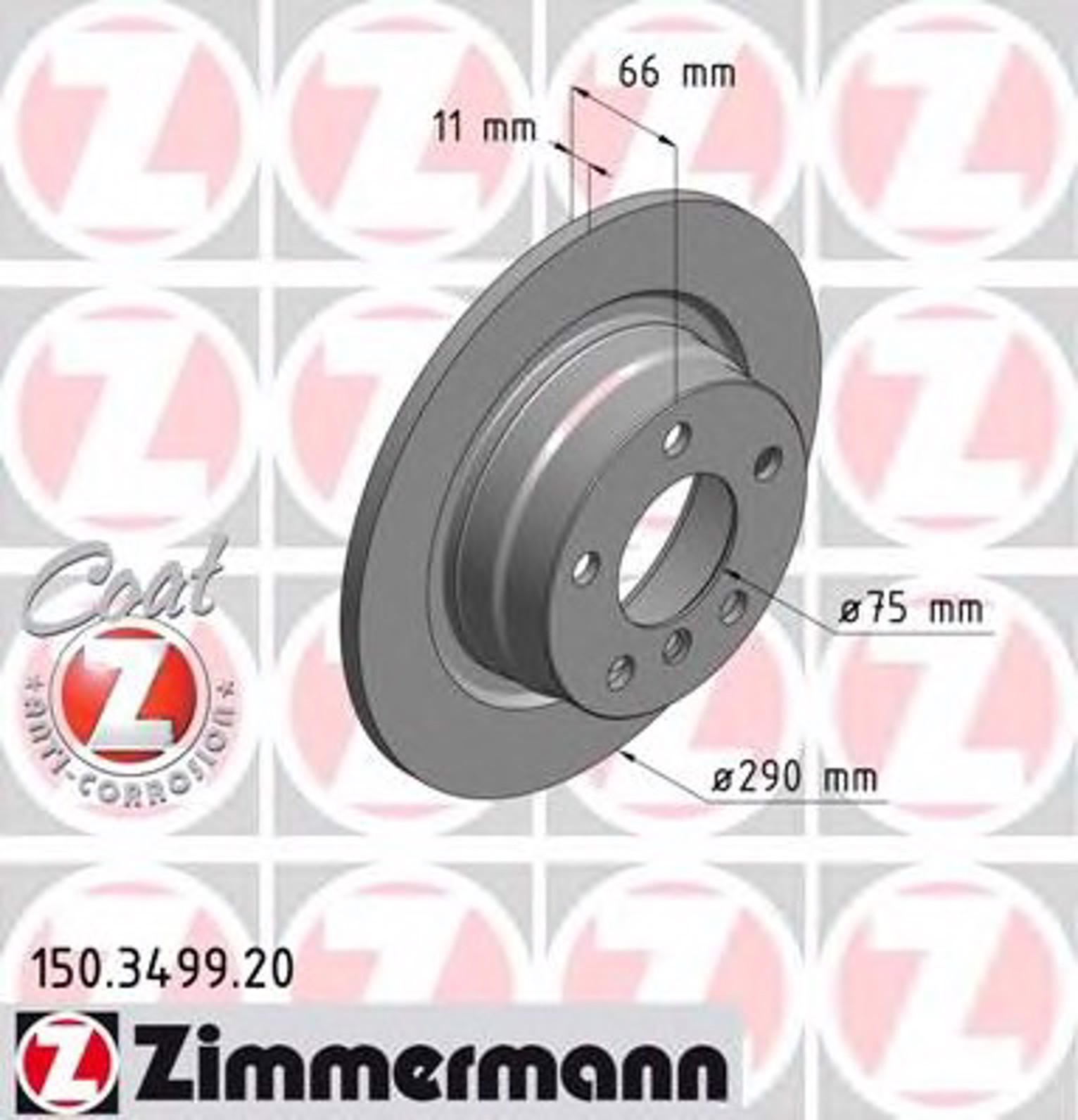 Тормозные диски ZIMMERMANN 150.3499.20