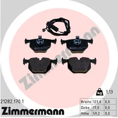 Тормозные колодки ZIMMERMANN 21282.170.1