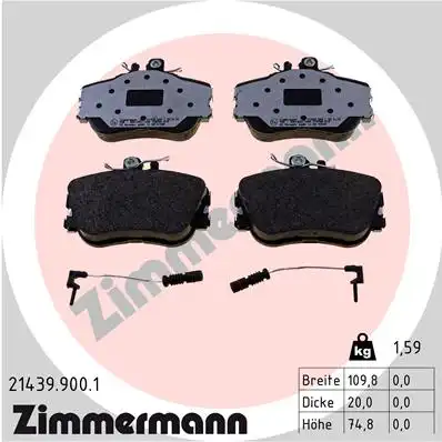 Тормозные колодки дисковые ZIMMERMANN 21439.900.1