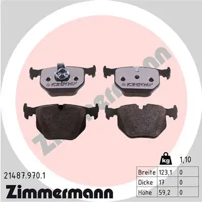 Тормозные колодки дисковые ZIMMERMANN 21487.970.1