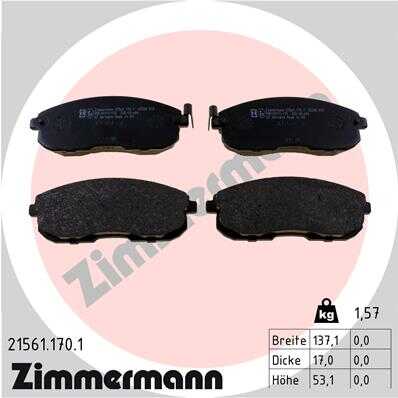 Тормозные колодки ZIMMERMANN 21561.170.1