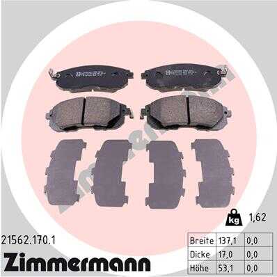 Тормозные колодки ZIMMERMANN 21562.170.1