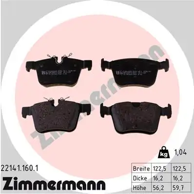 Тормозные колодки ZIMMERMANN 22141.160.1