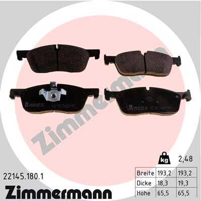 К-кт колодки пер jag f-pace/xf/xe 15- под r17 (1932x655) ZIMMERMANN 22145.180.1