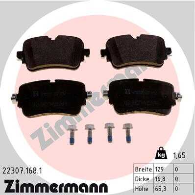 22307.168.1 колодки дисковые задние ZIMMERMANN 22307.168.1