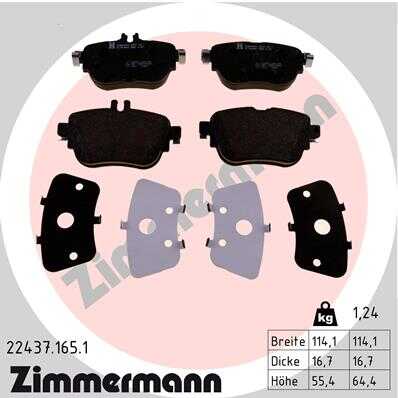 Тормозные колодки дисковые ZIMMERMANN 22437.165.1