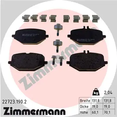 Тормозные колодки дисковые ZIMMERMANN 22723.190.2