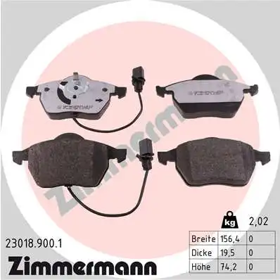 Тормозные колодки дисковые ZIMMERMANN 23018.900.1