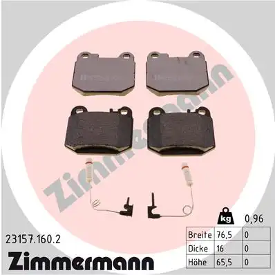 Тормозные колодки ZIMMERMANN 23157.160.2