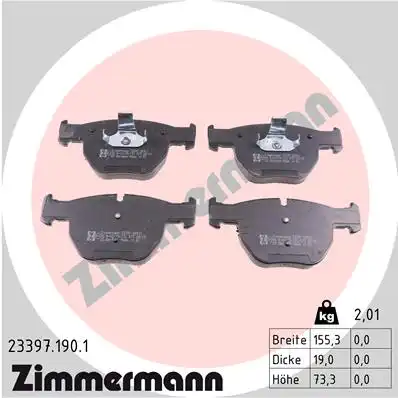 Тормозные колодки ZIMMERMANN 23397.190.1