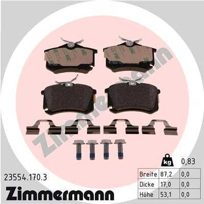 Тормозные колодки ZIMMERMANN 23554.170.3