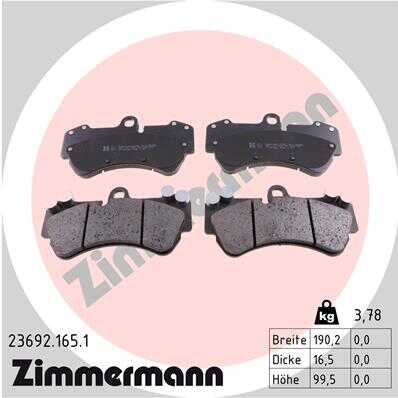 Тормозные колодки ZIMMERMANN 23692.165.1