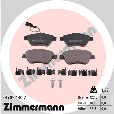 Тормозные колодки ZIMMERMANN 23705.180.2