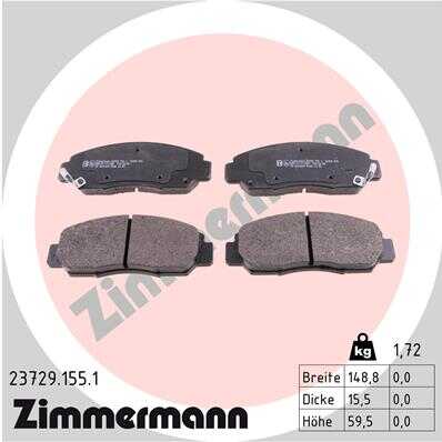 Тормозные колодки ZIMMERMANN 23729.155.1