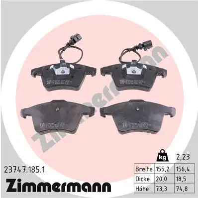 Тормозные колодки ZIMMERMANN 23747.185.1