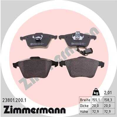 Тормозные колодки ZIMMERMANN 23801.200.1