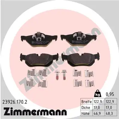 Тормозные колодки ZIMMERMANN 23926.170.2